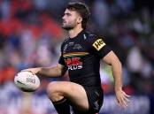 Jaeman Salmon will aim to help Penrith to another NRL minor premiership with victory over Melbourne. (Dan Himbrechts/AAP PHOTOS)