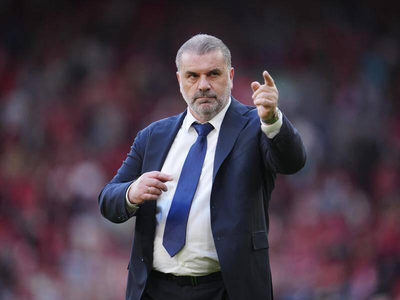 Ange Postecoglou could upset King Charles III by ensuring his favourites Burnley get relegated. (AP PHOTO)