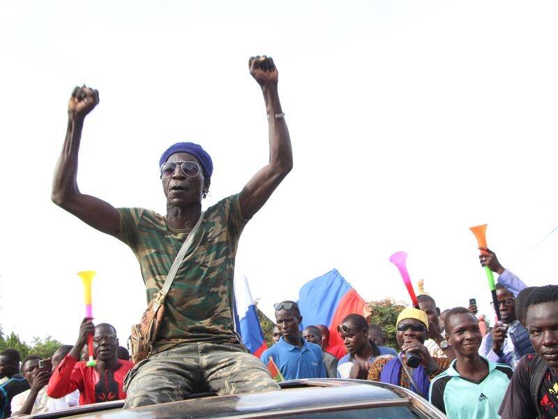Burkina Faso's junta urged for calm just before more gunfire was heard near his presidential palace. (EPA PHOTO)