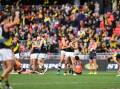 Richmond posted their first win under new coach coach Andrew McQualter in an AFL thriller over GWS. (Steven Markham/AAP PHOTOS)