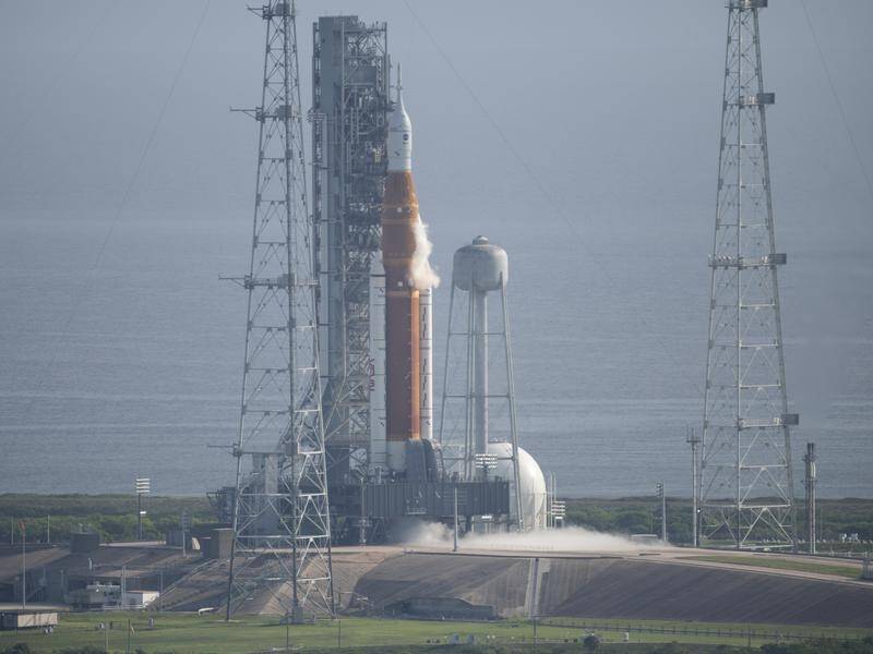 NASA's new moon rocket springs another leak, forcing the cancellation of second launch attempt. (AP PHOTO)