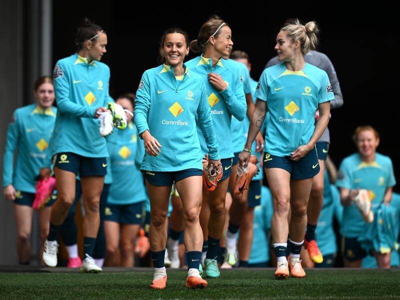 The Matildas are preparing for their final World Cup warm up match against France. (Joel Carrett/AAP PHOTOS)