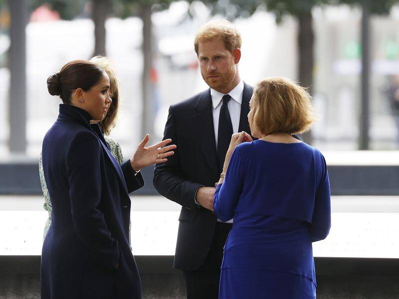 Prince Harry and Meghan have visited the reflecting pools at the 9/11 Museum in New York City.