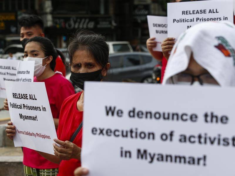 Australia has sanctioned Myanmar officials over the military junta's crackdown on protests. (EPA PHOTO)