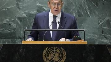 Russian Foreign Minister Sergei Lavrov says war will continue if Ukraine insists on its peace plan. (AP PHOTO)