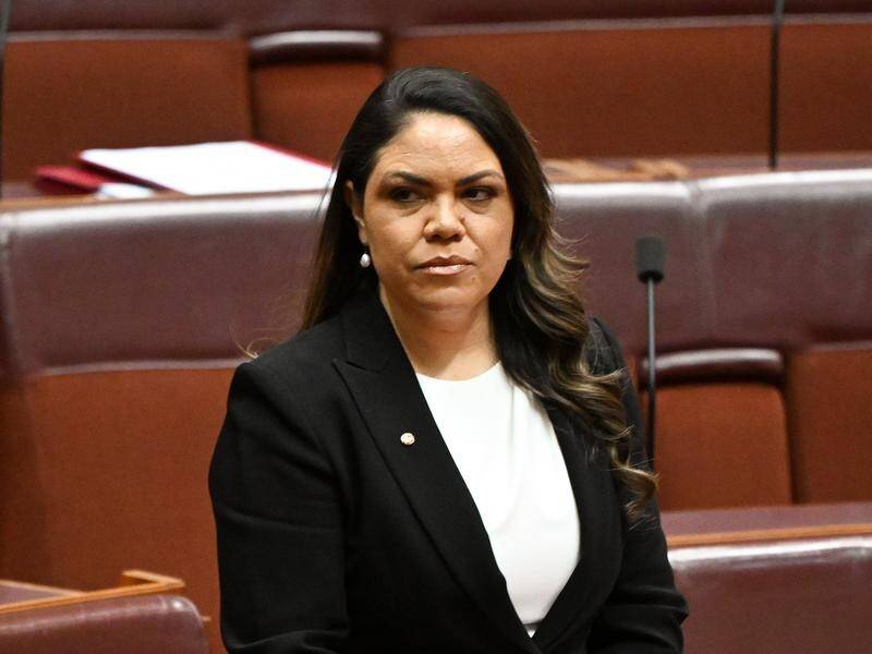 Senator Jacinta Nampijinpa Price is leading the campaign against a voice to parliament. (Lukas Coch/AAP PHOTOS)