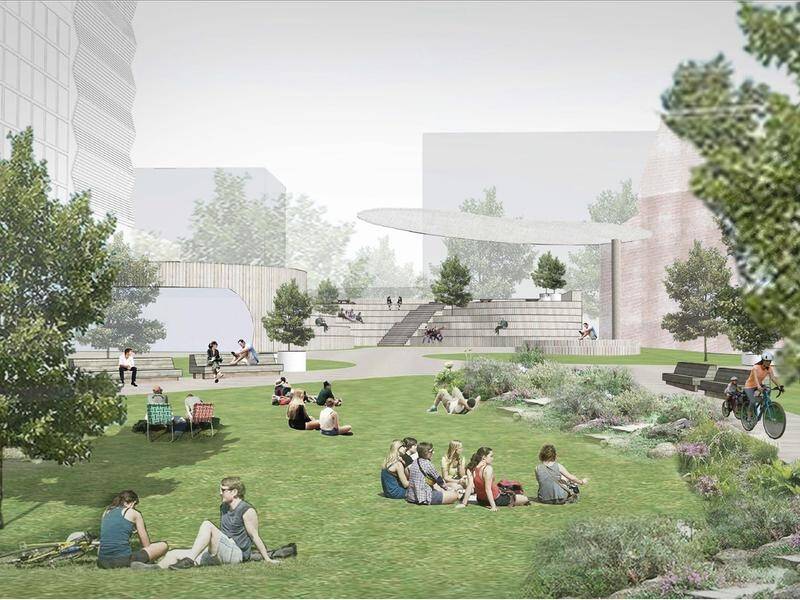 Vision of a carbon zero precinct created by Wolveridge Architects Melbourne for a design challenge. (PR HANDOUT IMAGE PHOTO)
