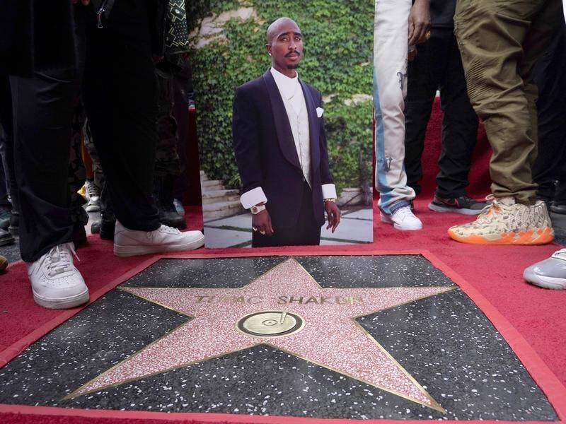 The late rapper and actor Tupac Shakur has been honoured with a star on the Hollywood Walk of Fame. (AP PHOTO)