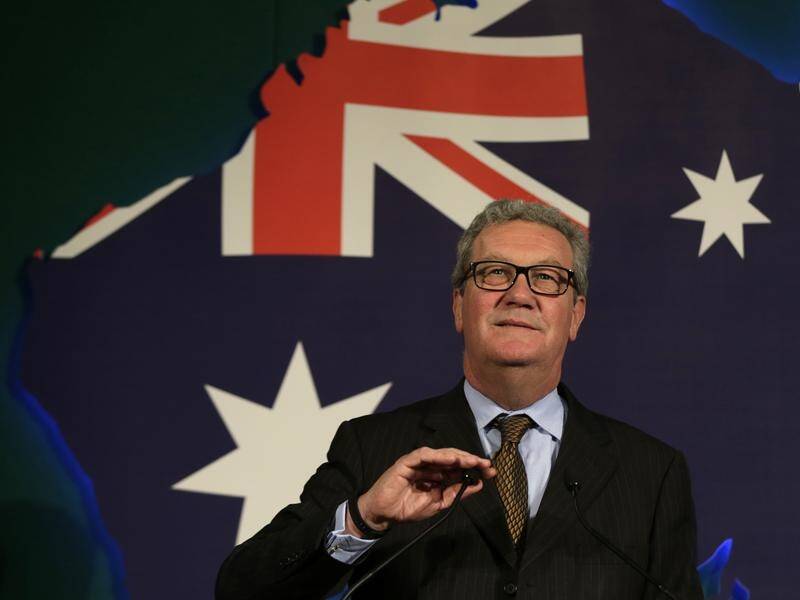 Papadopoulos describes Alexander Downer as 'a stretched-out, grey-haired version of Elvis Costello'.