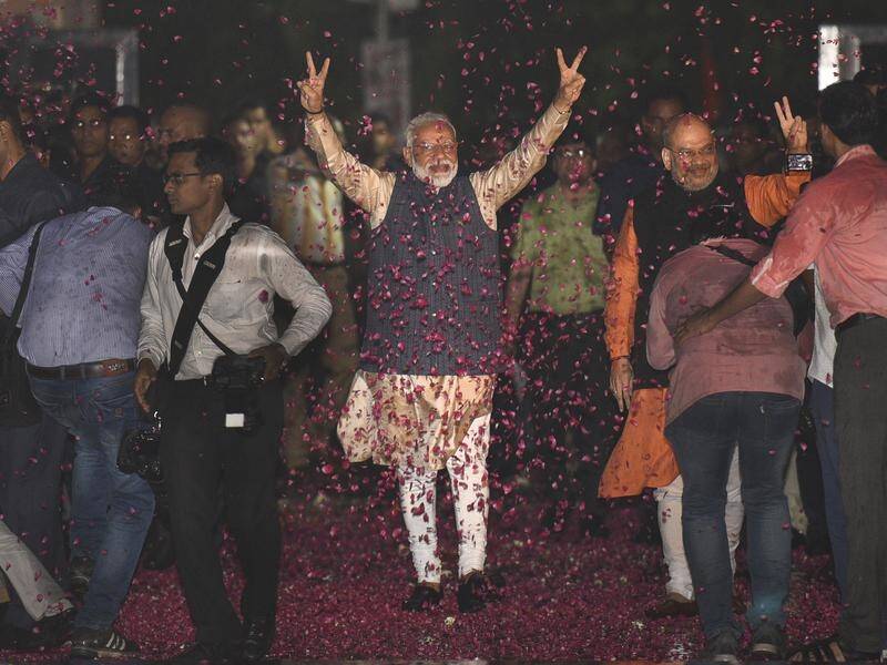 Indian Prime Minister Narendra Modi has scored a dramatic election victory.