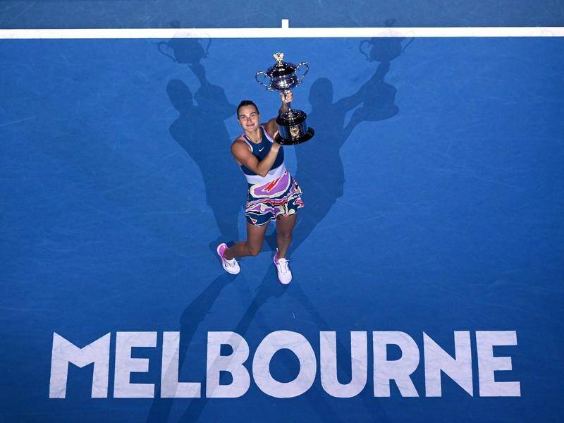 Aryna Sabalenka came from a set down to beat Elena Rybakina to the Australian Open singles title. (Lukas Coch/AAP PHOTOS)