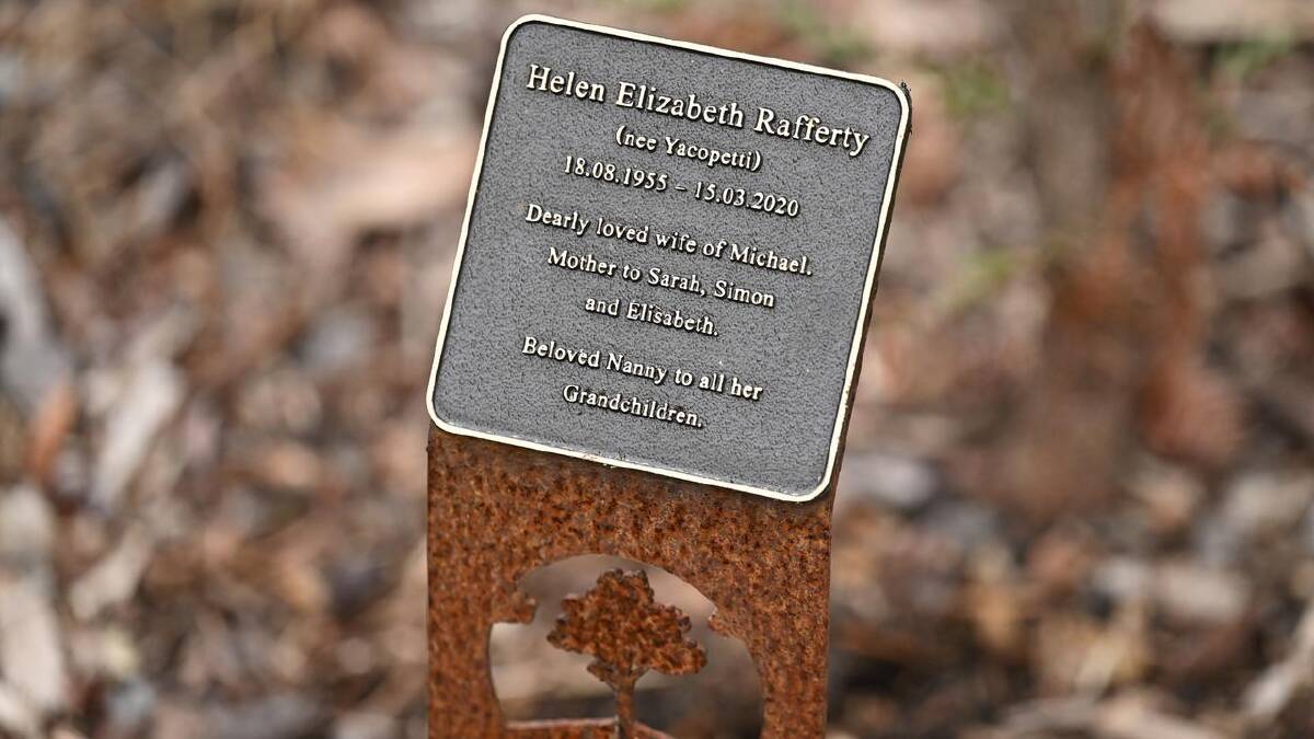 Helen Rafferty's ashes were initially divided into separate containers for her children. (James Ross/AAP PHOTOS)
