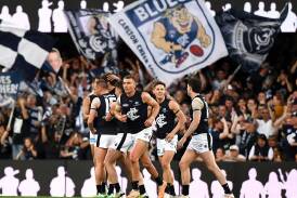 Carlton have vowed to use their AFL preliminary final disappointment as motivation for flag glory. (Jono Searle/AAP PHOTOS)