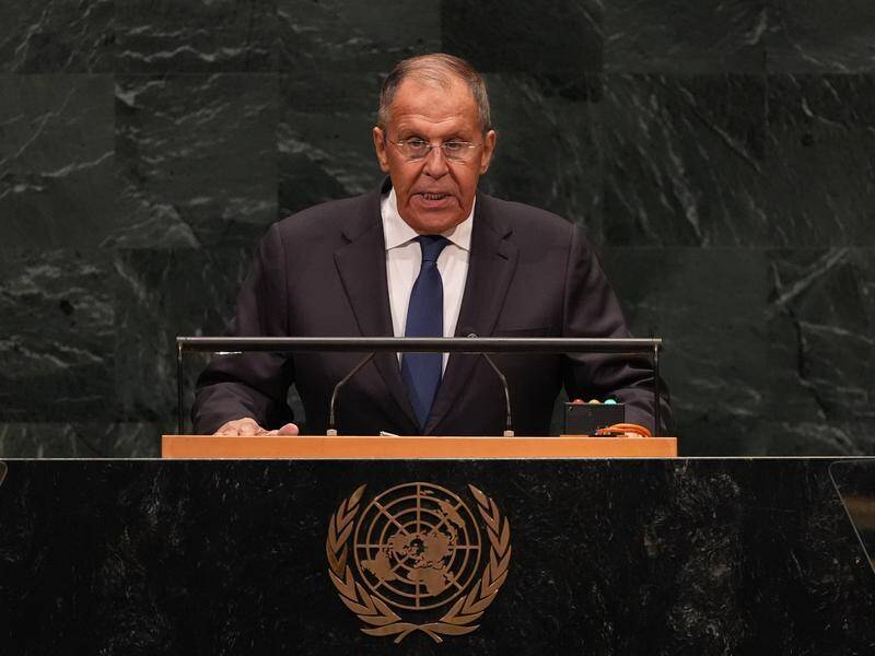 Russian Foreign Minister Sergey Lavrov denounced the West in his speech at the UN General Assembly. Photo: AP PHOTO Russian Foreign Minister Sergey Lavrov denounced the West in his speech at the UN General Assembly. Photo: AP PHOTO