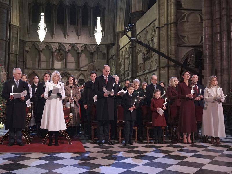 The royal family has put on a united front at a Christmas concert hosted by the Princess of Wales. (AP PHOTO)