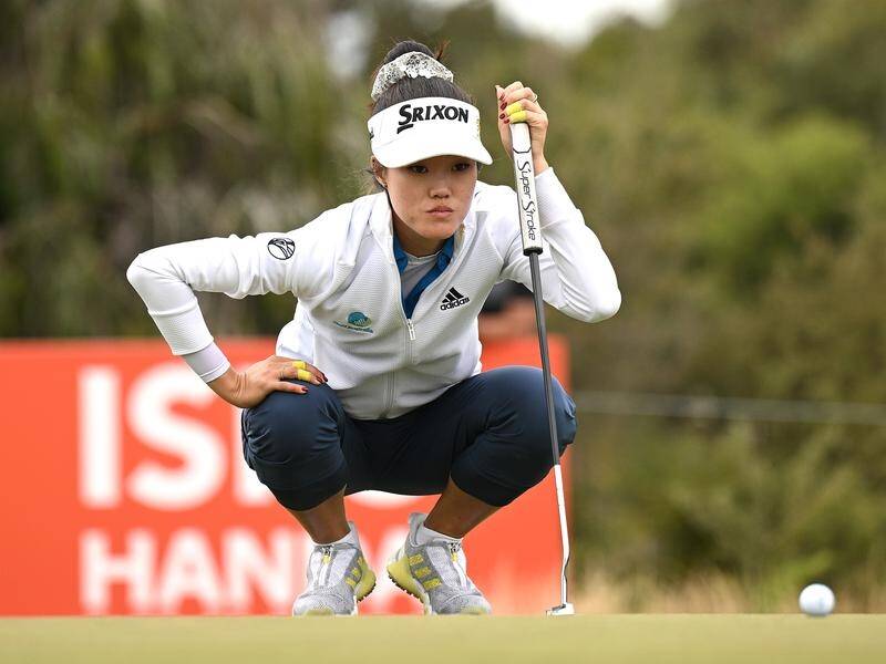 Grace Kim has grabbed the Australian Open first-round lead with a sizzling seven-under-par 66. (James Ross/AAP PHOTOS)