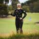 Hannah Green made a dream start at the Australian Open, taking the early lead at two-under par. (James Ross/AAP PHOTOS)