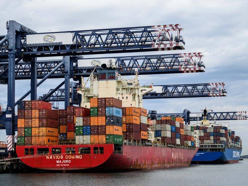 Australia's trade surplus reached $13.2 billion in November after previously exceeding $12 billion. (James Gourley/AAP PHOTOS)
