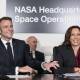 France's Emmanual Macron's visited NASA headquarters alongside Vice-President Kamala Harris. (AP PHOTO)