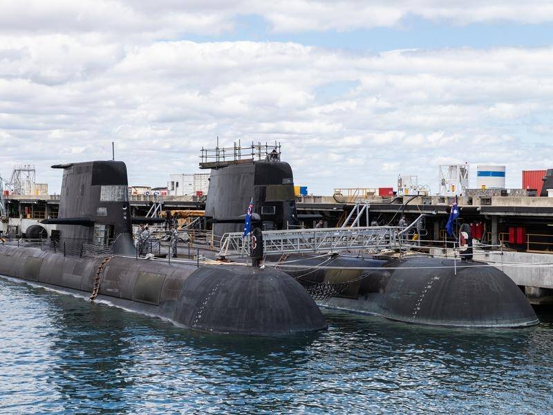 The SA premier wants submarines built in Adelaide, saying local sovereign capability is vital. (Richard Wainwright/AAP PHOTOS)