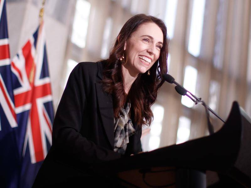 "Sorry. A slight distraction," Prime Minister Jacinda Ardern said during the tremor.