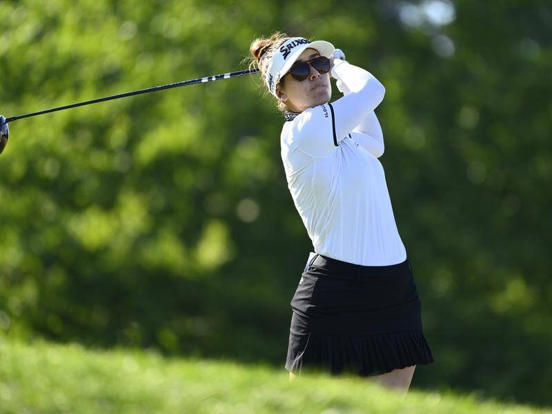 Australia's Hannah Green is tied fourth at the halfway mark in the Women's PGA Championship.