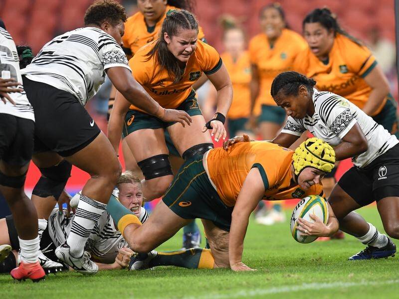 Wallaroos captain Shannon Parry (scoring) is sure her team will be primed for October's World Cup.