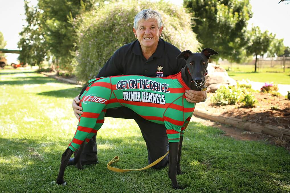 STAR: Raymond Smith and the current star of his kennels, Jungle Deuce. Picture: SUSAN HERBERT