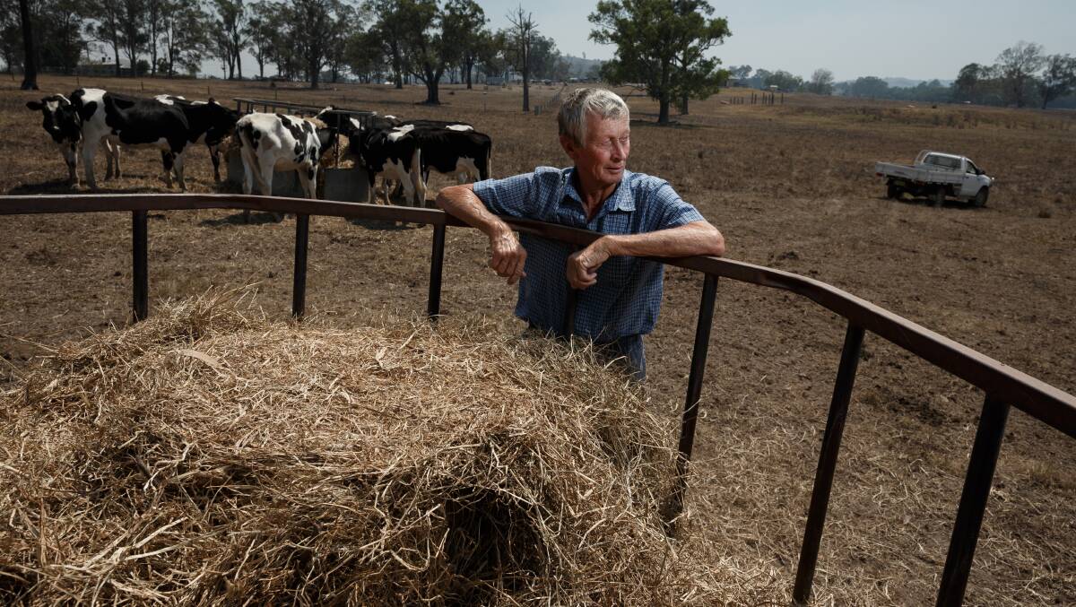 Dungog dairy farmer John Hooke at his property. Picture: Max Mason-Hubers