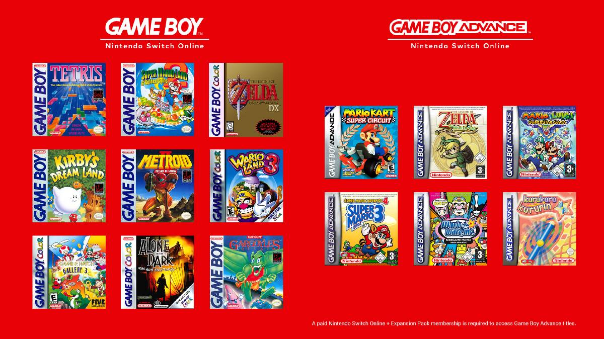 The selection of games available as of 9 February. Image: Nintendo Australia