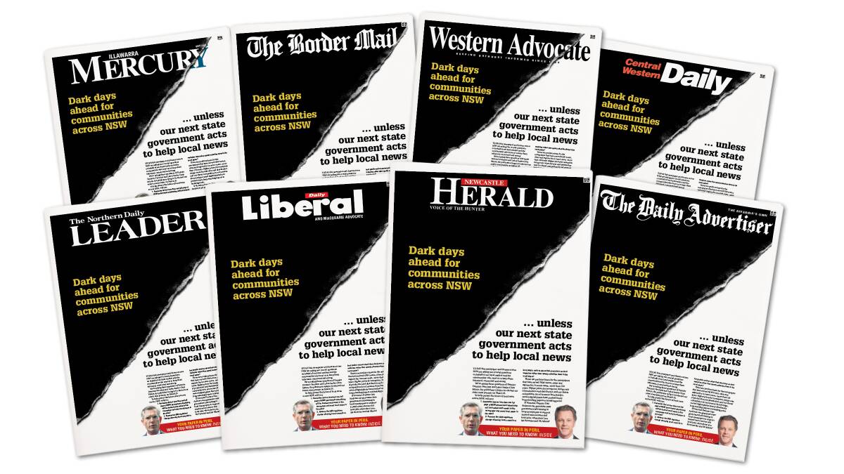 ACM's newspapers across regional NSW are asking Premier Dominic Perrottet and his challenger at the March 25 election, Labor's Chris Minns, to support local papers with guaranteed state government advertising.