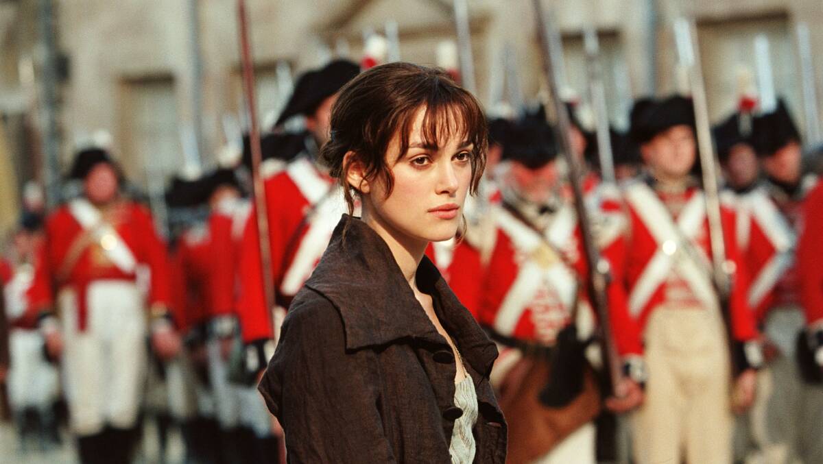 Keira Knightley as Elizabeth Bennett in the 2005 movie version of Pride & Prejudice. Picture: United International Pictures