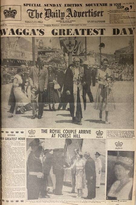 The Daily Advertiser hailed the Queen's 1954 visit as "Wagga's greatest day".