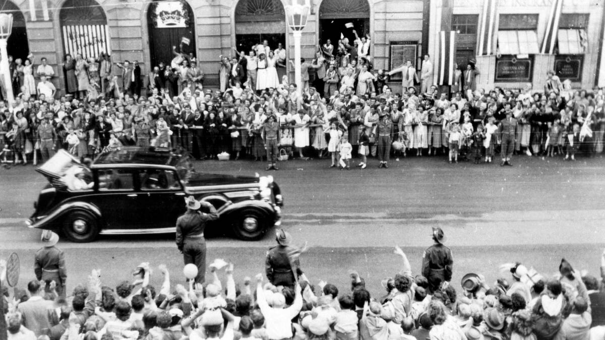Large crowds greeted the Queen and Prince Philip in Newcastle in 1954.