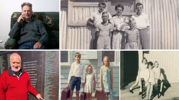 Eric Taylor (top) with his family at Balgownie Hostel and (bottom) Andrew Best with his sisters after they migrated from the UK to the Illawarra. Pictures supplied