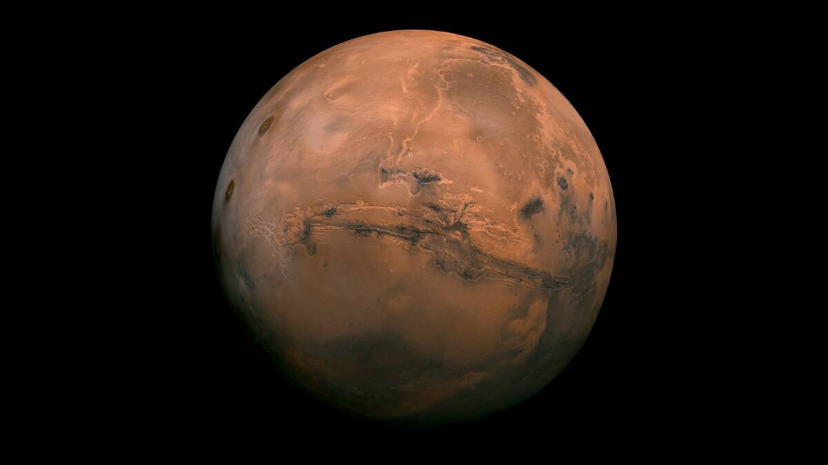 The red planet will be visible in the night sky on December 8, 2022. Picture by NASA