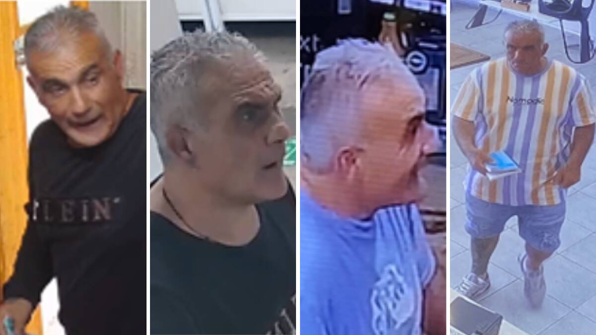 Victoria Police has released images of wanted man Mark Filiti after a spate of bogus deliveries ripped small businesses off thousands of dollars. Picture by Victoria Police
