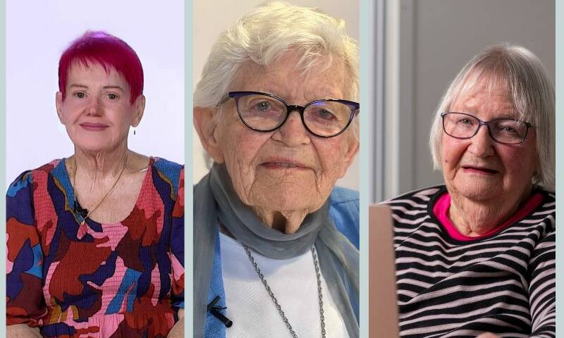 From Left. Gwenda Darling, Val Fells and Lesley Forster are speaking out against ageism in Australia. Pictures supplied
