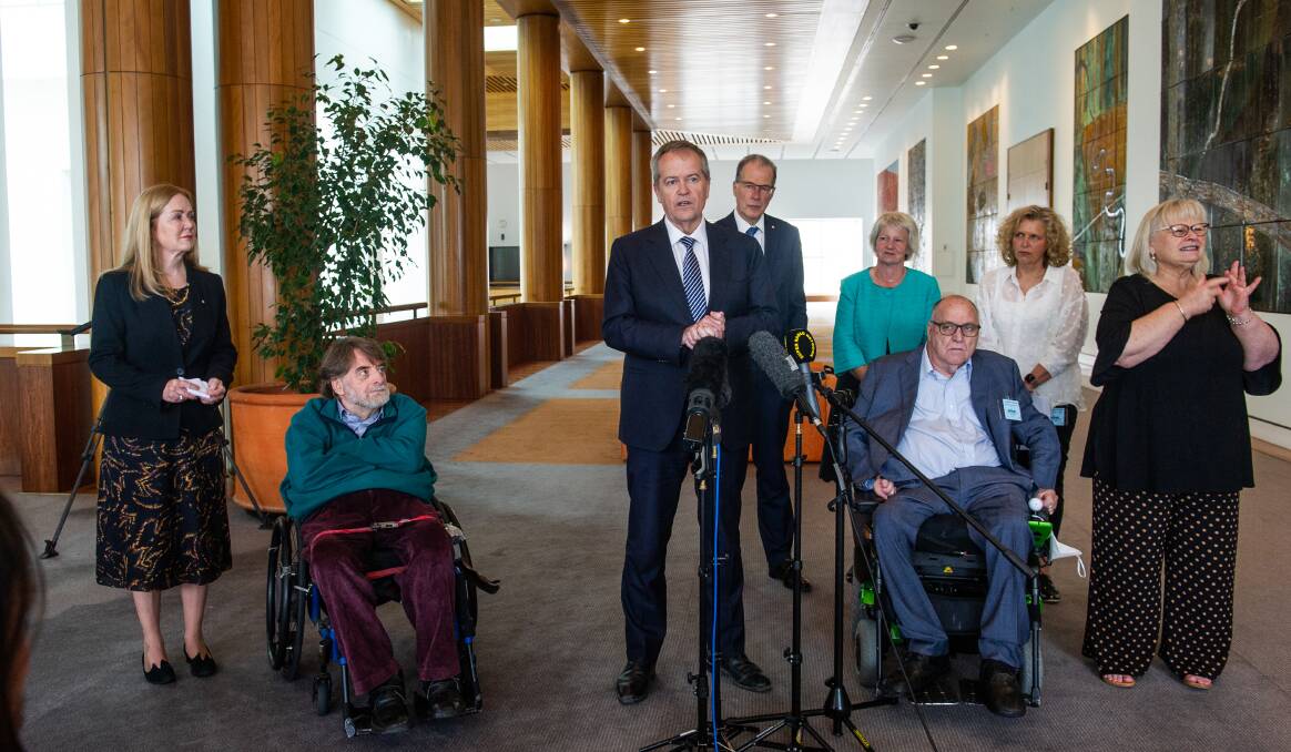 NDIS Minister Bill Shorten wants to recast the scheme to focus more on the benefits than the costs. Picture by Elesa Kurtz