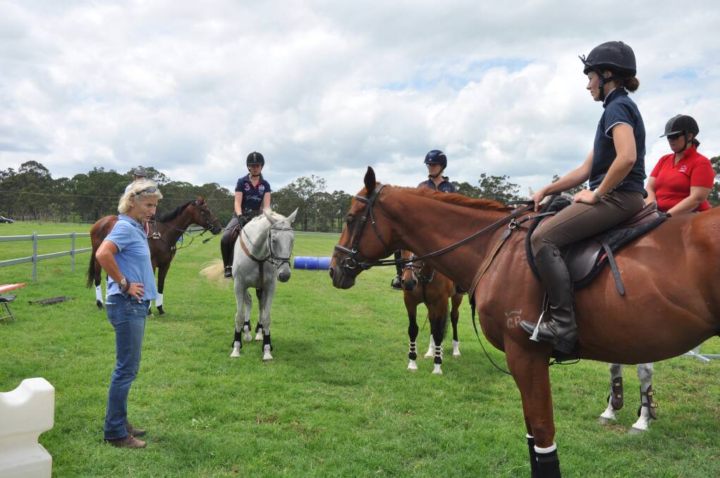 FEBRUARY: LEARNING FROM THE BEST:British equestrian Lucinda Green (standing) was in Denman to share some of her knowledge with riders.